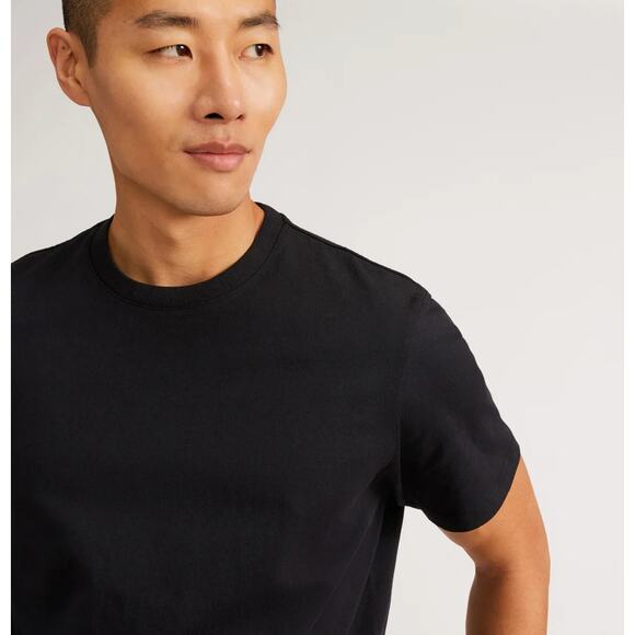 Everlane The Premium-Weight Crew Uniform T Shirt Mens Medium Black Short Sleeve - Picture 3 of 9